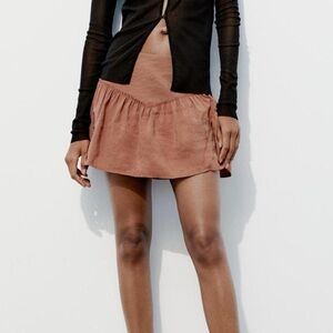 NWT Zara Fluid Brick Skort XXL